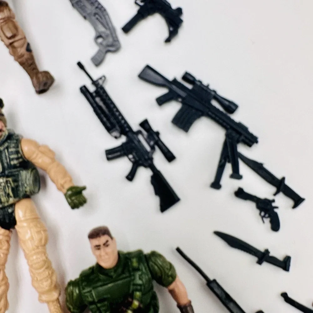 Chap Mei Military Action Adventure Lot of 13 Figures Soldier Mixed with Weapons